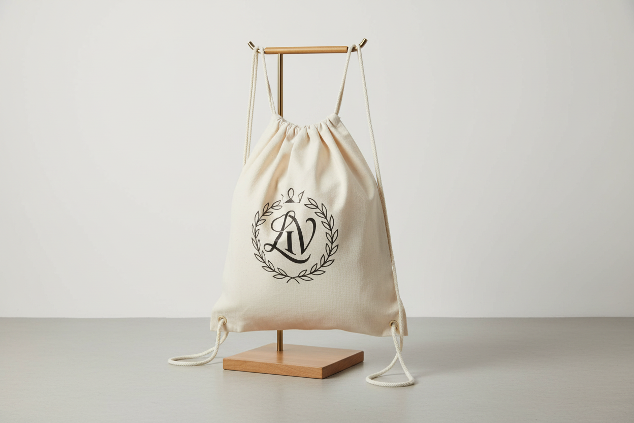 Bolso con cordón LIS VOR Crest – Marfil