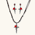 Thorned Rose Cross Set