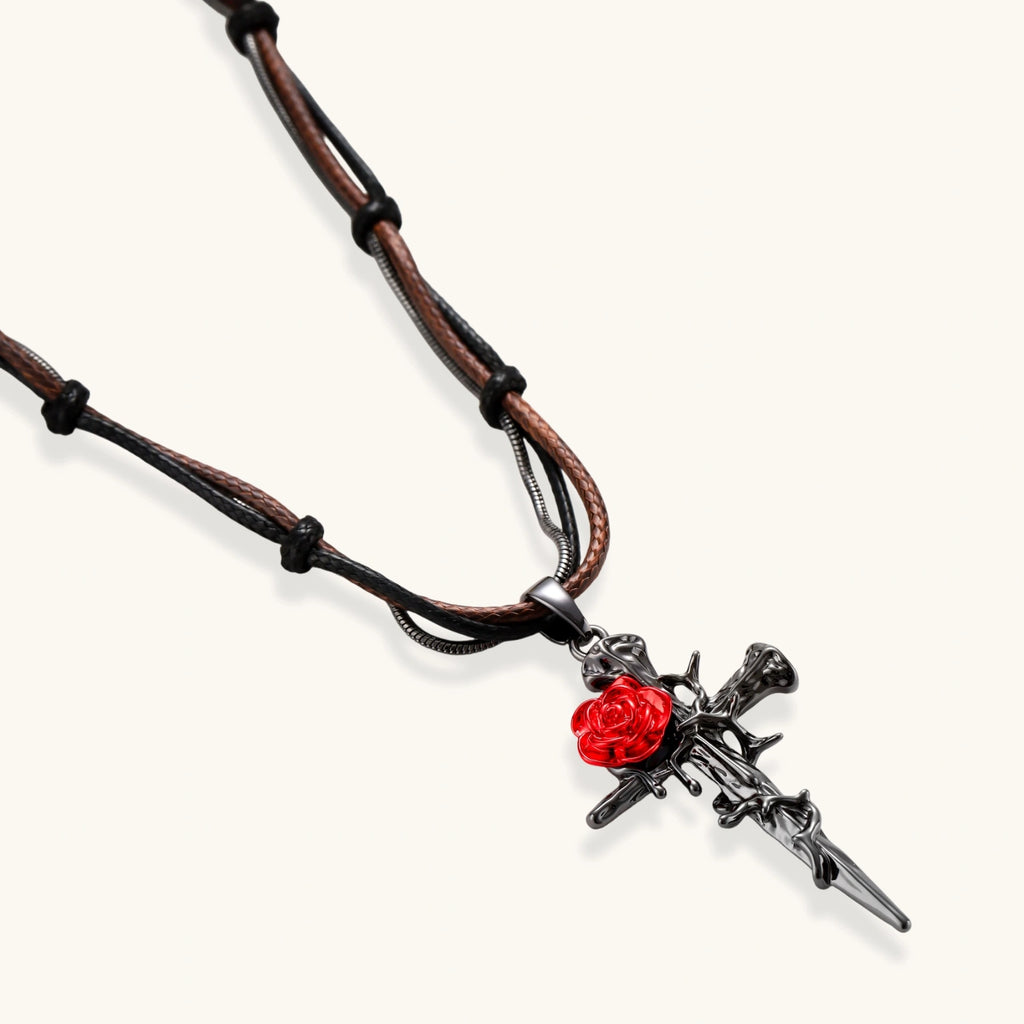 Thorned Rose Cross Set