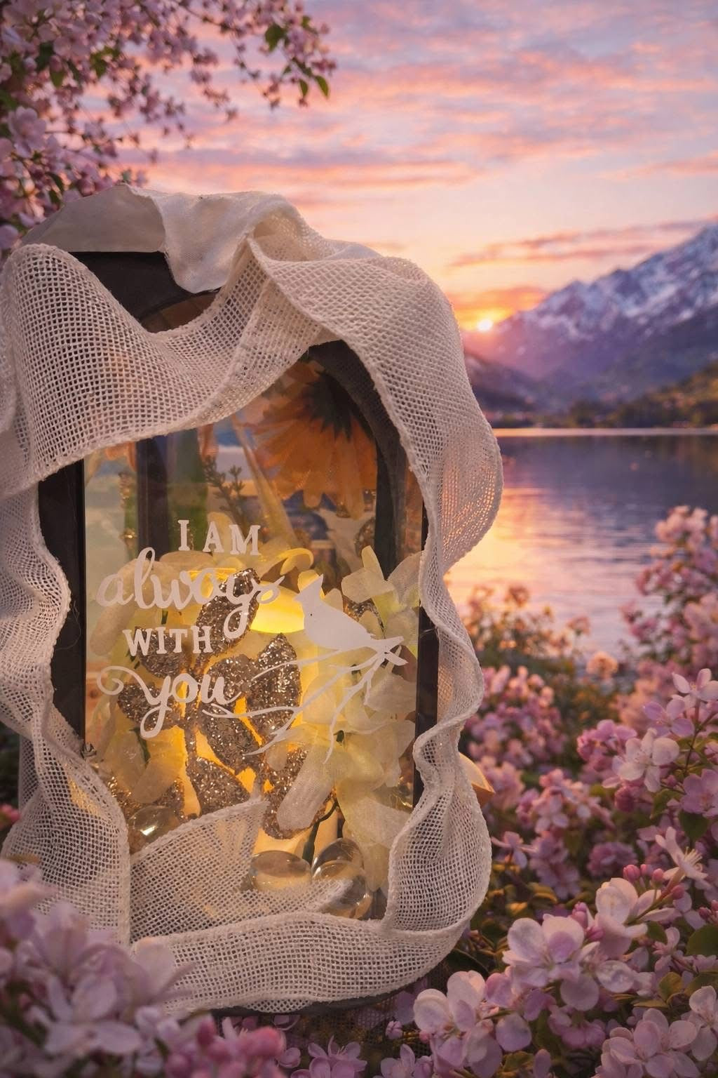 "I Am Always With You" Illuminated Memorial Lantern