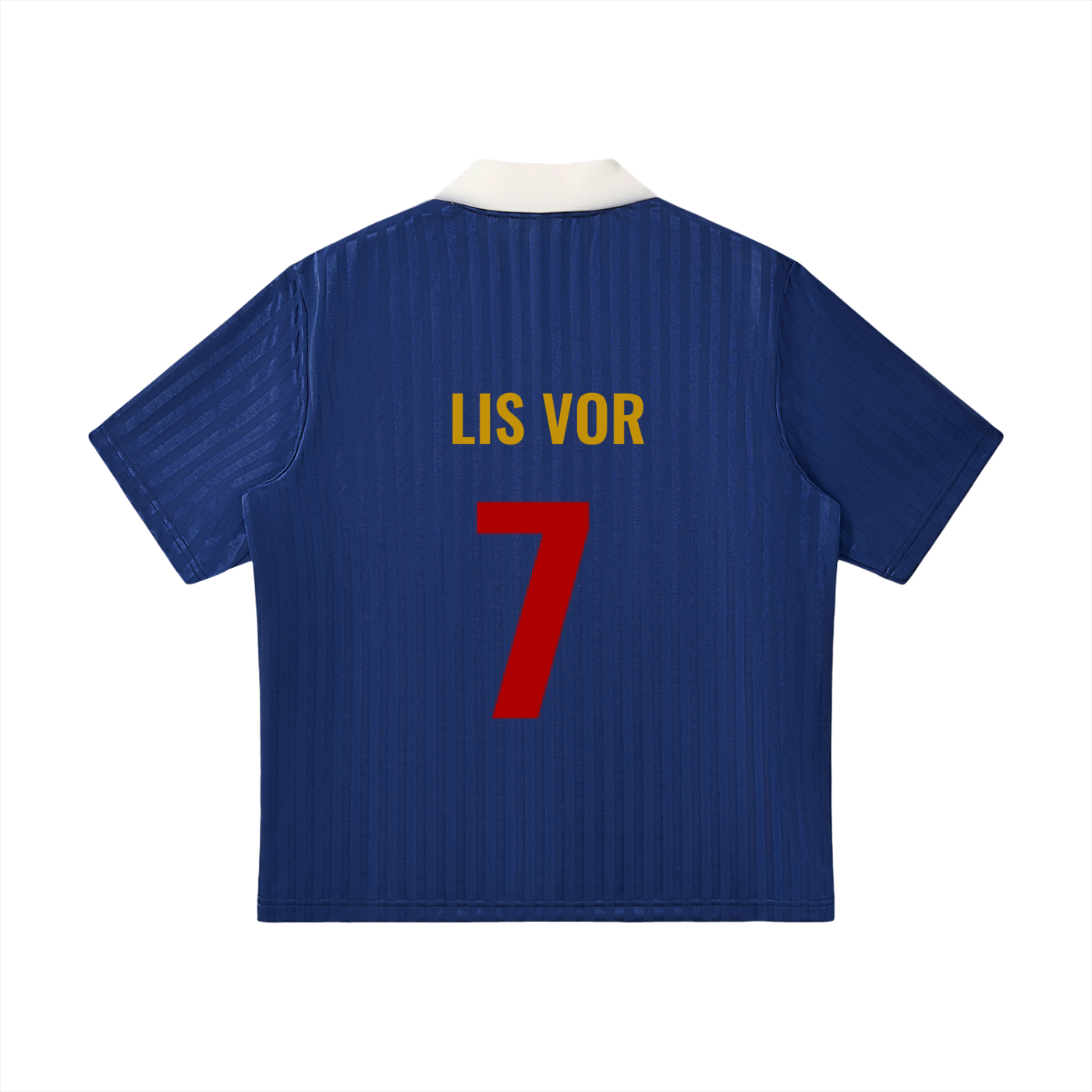 Contrast Collar Striped Soccer Jersey