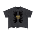 Vintage Wash Boxy Distressed Hem T-Shirt
