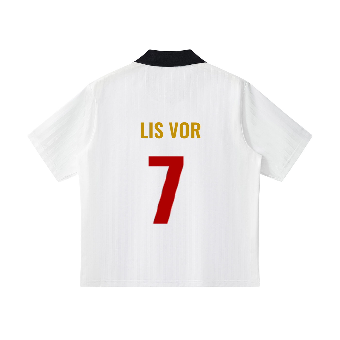 Contrast Collar Striped Soccer Jersey